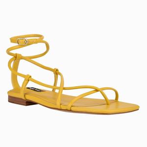 Nine West Mandie Strappy Flat Sandals - Yellow - Ireland (RP2417536)